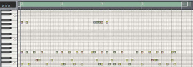 Fig1: Programmed drum pattern.